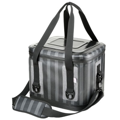 11" Soft Cooler Bag Gray Striped - National Tree Company