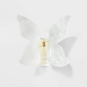 Jumbo Acrylic Butterfly Claw Hair Clip - Wild Fable™ White: Fashion Accessory for All Hair Types - 1 of 3