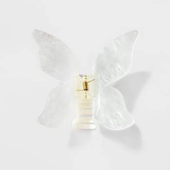 Jumbo Acrylic Butterfly Claw Hair Clip - Wild Fable™ White