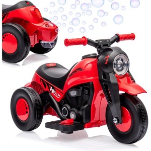 6V Bubble Motorcycle Ride on Toy Car for Kids, Kids Motorcycle with Bubble Function w/Music - 1 of 4