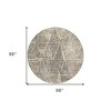 Beige Ivory And Black Geometric Washable Indoor Outdoor Area Rug - 3 of 4