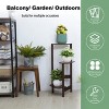 Artloge 3 Tier Tall Plant Corner Shelves Bamboo Tall Corner Plant Rack Flower Pot Holder Display for Balcony Garden Backyard Porch Indoor Decor - 4 of 4