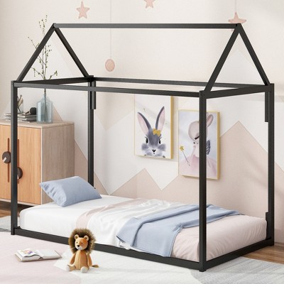 Twin Size Metal Platform Bed Frame, Kid’s Bed-ModernLuxe