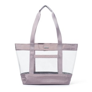 baggallini Carry Away Clear Shoulder Bag Tote with Removable Pouch - 1 of 3