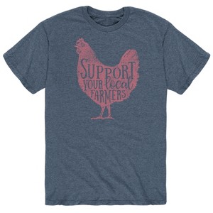 Men's - Country Casuals - Support Your Local Farmers Chicken Short Sleeve Graphic T-Shirt - 1 of 4