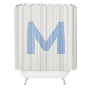 Deny Designs April Lane Art Block Monogram Shower Curtain - 1 of 3