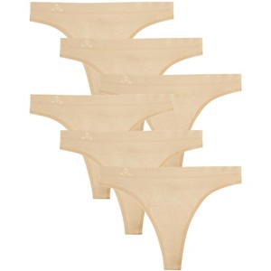 Balanced Tech Women's Seamless Thong Panties 6-Pack - Nude - Medium - 1 of 1