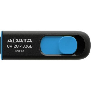 ADATA USB 3.0 Retractable Capless Flash Drive Blue - 1 of 2