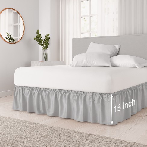 Elastic Bed Wrap Ruffle Bed Skirt