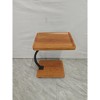 End Table with Rolling Wheels, C Shaped Side Table for Couch, TV tray Table with 2-layer Storage Shelves for Small Spaces, Living Room - 3 of 4