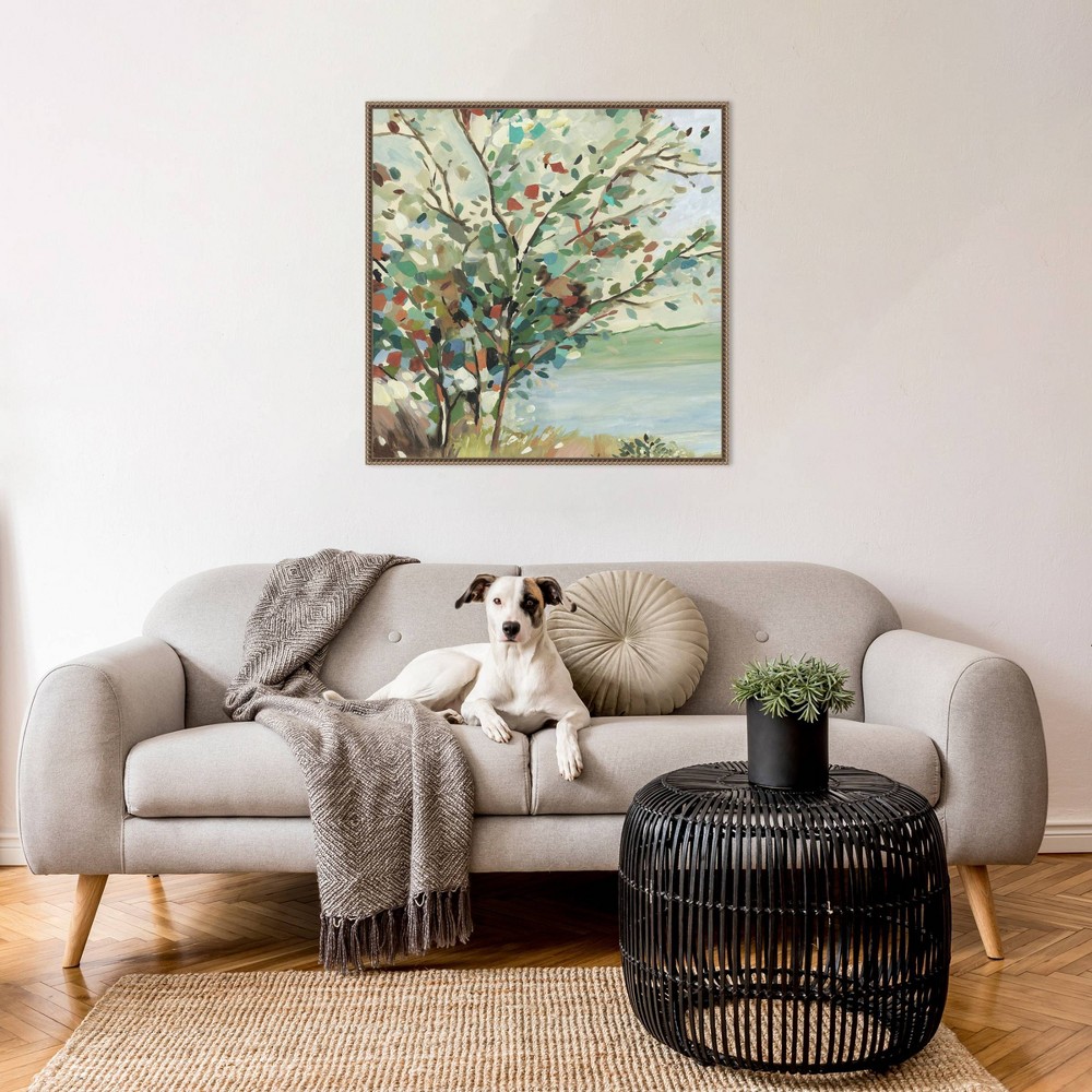 Photos - Other Decoration Amanti Art 30"x30" Vibrant Tree Branch Medley by Allison Pearce Framed Canvas Wall Art Print