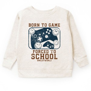 The Juniper Shop SmileyWorld Born To Game Forced To School Youth Sweatshirt - 1 of 4