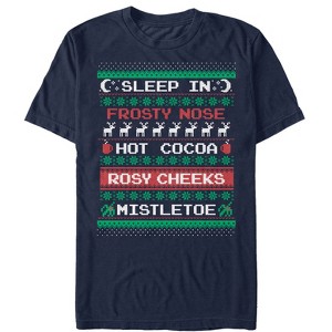 Women's CHIN UP Ugly Christmas Checklist Boyfriend Tee - 1 of 4