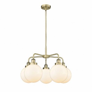 Beacon - 5 Light Stem Hung Chandelier In Art Deco Style-17.38 Inches Tall and 26 Inches Wide - 1 of 1