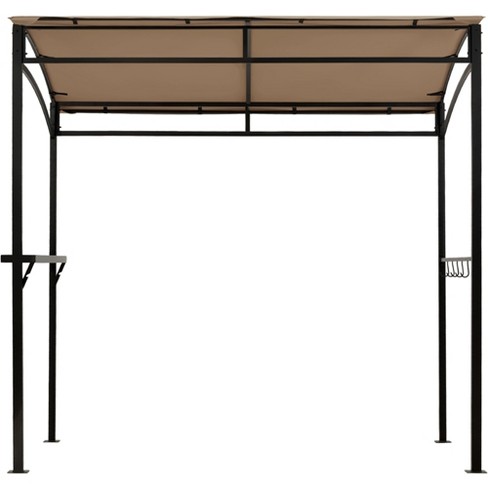 7 ft. x 4.5 ft. Gray Outdoor Patio Grill Gazebo BBQ Gazebo Canopy