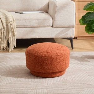 SEYNAR Modern Teddy Upholstered Mushroom Shape Ottoman - 1 of 4