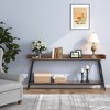 VYNXARIA Console Tables - 70.87 Inch Extra Long Rustic Industrial Sofa Table, Navy Blue - 3 of 4