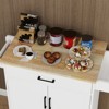 Dexmalle Kitchen Island Rolling Trolley Cart with Adjustable Shelves and Towel Rack - 4 of 4