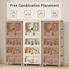 4 Tier Portable Kids Wardrobe Closet with Hanging Rod & Shelves - for Clothes, Toys, Books - Includes 6 Colorful Hangers (White) - 4 of 4