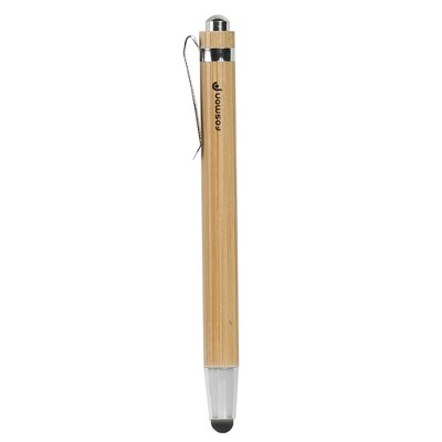 Fosmon 2-in-1 Universal Touchscreen Stylus Pen, Ballpoint Stylus Pen for iPad, iPhone, Android Tablet - Bamboo