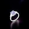 Slickblue 4.5ct CZ Engagement Ring for Women, Classic Style, Rhodium Plated, Trillion Cut, Color Options, Sizes 5-10 - 2 of 4