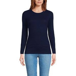 Lands' End Women's Cotton Rib T-shirt - 1 of 3