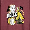 Women's - Disney Princess - Belle Pop Lightweight French Terry Wide Neck Long Sleeve Shirt - 2 of 4