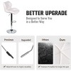 Elecwish Bar Chairs Set of 2 PU Leather Barstools Adjustable Height Swivel 360 Degrees White - 4 of 4