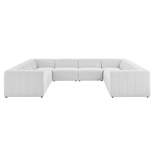 8pc Bartlett Upholstered Fabric Sectional Sofa Set Ivory - Modway