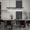 Ludomide Crystal Rectangular Chandelier, Industrial Hanging Pendant Light for Dining Room, Restaurants, Kitchen Island-L47" - 3 of 4