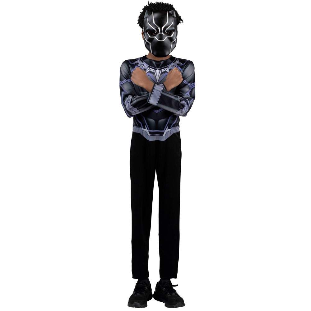 Kids' Black Panther Halloween Costume Jumpsuit with Mask M