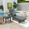 WestinTrends Ashore Modern Poly Reclining Chaise Lounge With Wheels plus side table included - 2 of 4