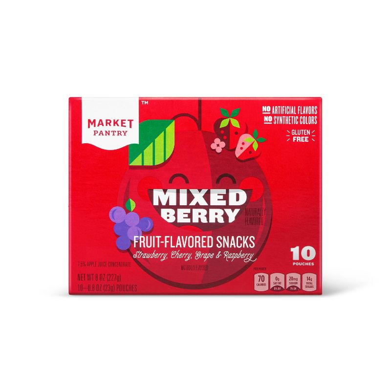 Mixed Berry Fruit Flavored Snacks - 10ct - Market Pantry&#8482;, 1 of 4