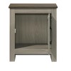 Vynxaria Modern End Table, Side Table, Nightstand with Cabinet Door, Gray Oak, 16"W - 3 of 4