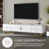 Modern 70.9" TV Stand for 75" TVs, Entertainment Console with 4 Drawers & Cabinet, Wave Groove Door, Media Storage Unit with Cable Management - 4 of 4