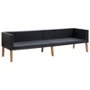 vidaXL Garden Sofa Black PE rattan 3-seater Modular Garden Sofa - 4 of 4