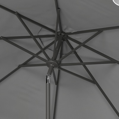 Venice 11-Foot Grey Aluminum Crank Patio Umbrella
