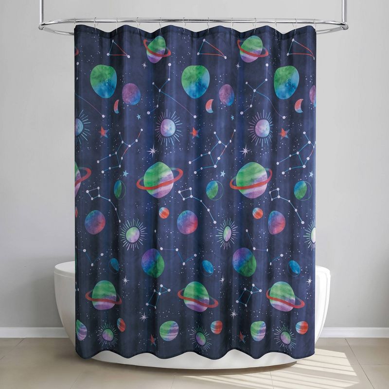 Starry Night Kids&#39; Shower Curtain - Allure Home Creations, 3 of 9
