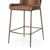 Maven Lane Naomi Metal Counter Stool with Faux Leather 27" - 4 of 4
