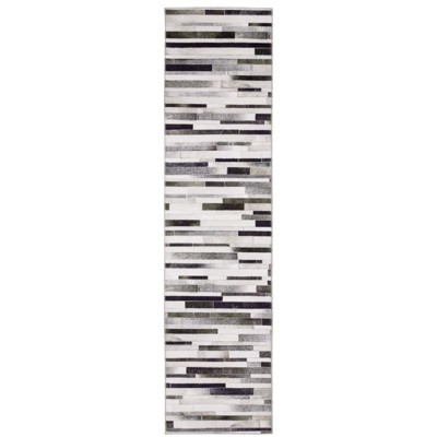 Oriental Weavers Myers Park MYP19 Grey/ Charcoal Indoor Area Rug - 2' x 8'