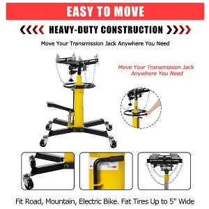 Carbon Steel 1322 Lbs Dual Plunger High Lift Transmission Jack, Upgraded 2-Plunger Hydraulic System, Hydraulic Transmission Jack,Dual Plunger Design - 1 of 4