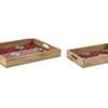 Christmas Plaid Tray Set – Mango Wood 16L x 10.75W, 20L x 16W – Tabletop Decor – By Melrose - 3 of 3