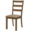 Monarch Specialties Dining Chair Set Of 2 Side Upholstered Kitchen Dining Room Fabric Wood Legs Brown Beige Transitional - 2 of 4