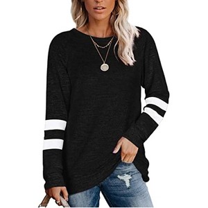 Haute Edition Women's Varsity Stripe Slouchy Tee - 1 of 2