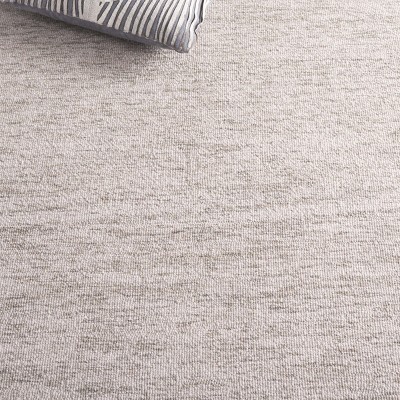 Handmade Beige and Ivory Wool Tufted Rectangular Rug, 3' x 5'