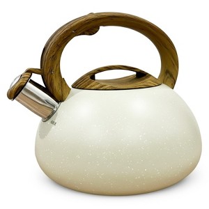 2.5qt Whistling Tea Kettle, Fast Boil Tea Pot with Heat Resistant Handle, Tapered Marble Finish, Durable Stainless Steel Tea Kettles for Stovetops - 1 of 4