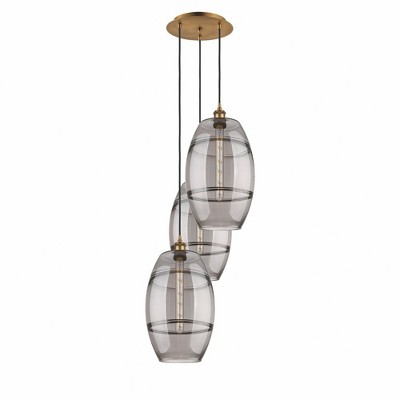 Vaz - 3 Light Cord Hung Multi Pendant In Industrial Style-56.25 Inches Tall and 16.5 Inches Wide