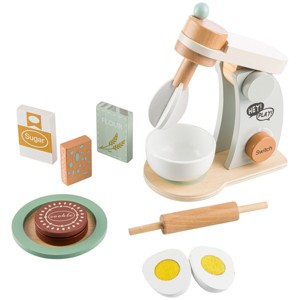 Hey Play Wooden Toy Mixer for Kids Kitchen Playset - 1 of 4