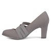 Journee Collection Women's Loren Comfort Insole Medium and Wide Width Round Toe Mid Block Heel Pumps - 2 of 4