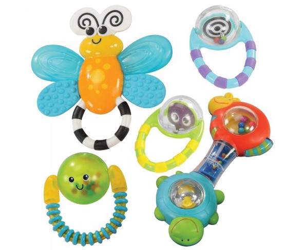 Kaplan Early Learning Company Grasp & Explore Rattle Set - Set of 5